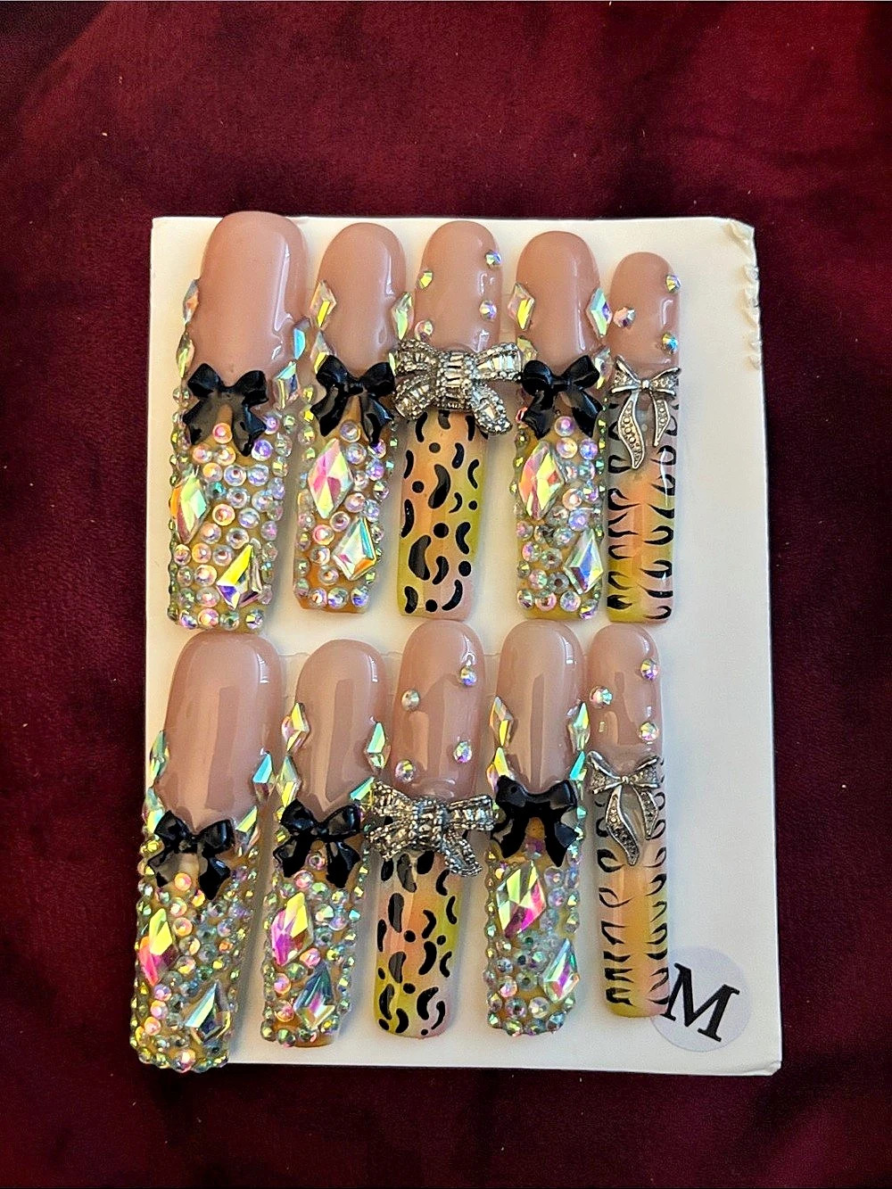 Pink & Gold Animal Print Press-On Nails